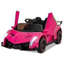 Elektrinis automobilis Lamborghini rožinis