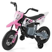 Vaikų elektrinis motociklas Rožinis