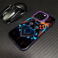 GamePad Phone Case For iPhone17,16,15,14,13,12,11 Plus,Pro Max Purple Matte Shockproof Cover iPhone15