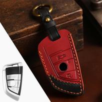 Handmade Crazy Horse Leather Car Key Case Cover Shell Protector for BMW X5 F15 X6 F16 G30 7 Series G11 X1 F48 F39 Keyless