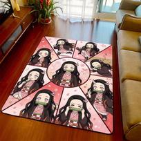 Nezuko Kamado Rug Carpet Floor Mat Non Slip Area Rug Soft Bedroom Living Room Home Decor Anime Style -QJY 60x90cm