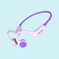 Lanston AirKids Open-Ear Bone Conduction Bluetooth Headphones violetinės drugelio spalvos