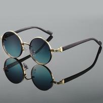 KAMMPT Vintage Round Sunglasses 2026 Fashion Classic Gradient Outdoor Shades Trendy Luxury Brand Designer Metal Rim Sun Glasses as picture shows