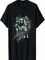Galactic Pitbulls Space Pack Cosmic Dog Adventure Design T-Shirt S įvairiaspalvis