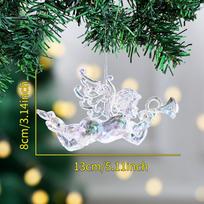 New Plastic Christmas Crystal Pendants Sparkling DIY Christmas Tree Ornaments Crystal Hanging Xmas Tree