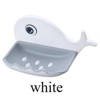 Punch-Free Self-Adhesive Soap Dish Set, Creative Whale Shape with Drain Tray, Suitable for Bathroom and Shower balta