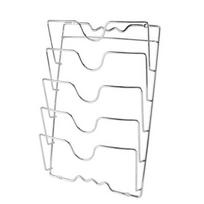 Kitchen Organizer Rack Wall Hanging Pot Cover Rack Five-Layer Pot Lid Metal Rust-Free Multifunctional Rack Pot Lid Storage Rack šviesiai pilka spalva