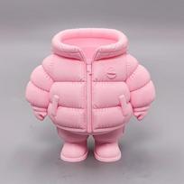 1pc Cute Down Jacket-Shaped Pen Holder, 2 Color options, Creative 3D Printed afor Classroom Students, Desktop Stationery rožinė