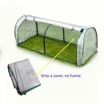 Clear mini greenhouse cover with waterproof plastic material. Efficient insulation and bird-proof design for plant shelter.