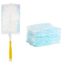 10 Count Electrostatic Duster Refills with 1PC Handle Microfibre Duster Multi-Surface Replacement Cores for Swiffer Duster