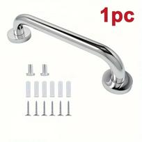 1/2 Piece Bathroom Handrail, Safe and Accessible, Disabled and Elderly, Non Slip Toilet Handrail, Stainless Steel, Sturdy (as the picture,30cm)