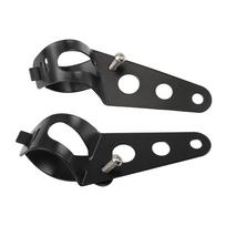 Universal Motorcycle Headlight Mount Bracket Fork Ear Chopper 5.75-7 Inch Headlamp Adjustable Holder Clamp Cafe Racer Accessorie juoda