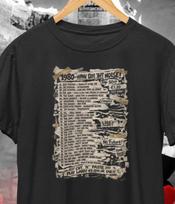 1980 John Peel Festive 50 Punk Rock Retro T-Shirt / Pistols Clash Jam Tee S