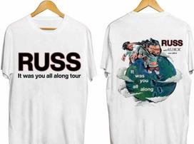 Russ 2024 Tour Shirt It Was You All Along With 6Lack And Melii ConT-shirt T L