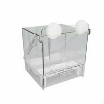 MultiFunctional Bird Feeder Bath WaterRetaining Parrot Bathing Enclosure Multipurpose Use Clear