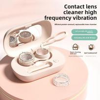 Rechargable portable Ultrasonic Contact Lens Cleaner machine Fit Disposal Soft Lens, Colored Contact Lens, RGP Lens and OK Lens