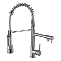 Kitchen Faucet with Pull Down Sprayer High Arc Single Handle Spring Kitchen Sink Faucet (as the picture,G1/2)