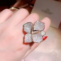 Women's Fashion Flower Ring - Exquisite Adjustable Light Luxury Trendy Design Adjustable Open