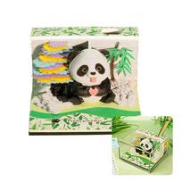 2026 New 3D Memo Paper Carving Panda Park Model Memo Pendant Hand Tear Calendar Decompression Memo Paper Carving