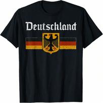 Deutschland Flag Eagle Vintage German Heritage Pride T-Shirt S įvairiaspalvis