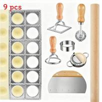 Italian Pasta And Dumpling Making Set With Wooden Tools For Home Kitchen Cooking