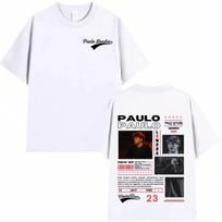 2025  Rapper Paulo Londra Homerun Album T-Shirts unisex Wounisex Fashion Hip Hop Oversized T Shirt Casual Cotton Short Sleeve Te S įvairiaspalvis