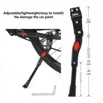 Adjustable Rear Kick Bike Stand Durable Portable Prop for Mountain Bikes juoda