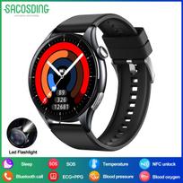 2026 New BMI Body Fat BP +PPG Health Smartwatch NFC Bluetooth Call Smart Watch Led Flashlight Outdoor Sports Clock's Men