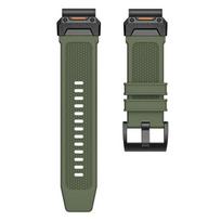 22mm 26mm Silicone Strap for Garmin Watch Fenix 8 7X 7 Pro Solar/6X 6 Sapphire 5 5X Plus 3 3HR/Epix QuickFit Band Bracelet Correas QuickFit 22mm žalia
