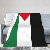 Classic Palestine Black White Keffiyeh Square Print Blanket Flannel Throw Blanket For Couch Chair Sofa Bed Super Warm Bedspread 30x40in