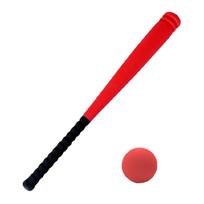 Childrens Baseball Bat Batting Practice Bat Sports Training Equipment, Baseball Bat and Baseball Children Baseball Toy raudona