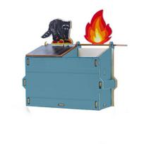 Dumpster Fire Pencil Holder , Funny Raccoon Desk Dumpster Fire Pencil Holder, Dumpster Fire Desk Caddy, Funny Gift For Coworkers, Desk Decoration One Size mėlyna