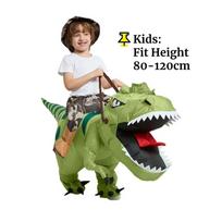 Dinozaurų pripučiamas kostiumas suaugusiems ir vaikams Gyvūno pripučiamas kostiumas Helovino vakarėlio Cosplay drabužiai Juokingas kostiumas Gyvūno karnavalinis kostiumas Kids(suit height 80-120cm)