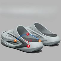 Slippers, Men's Shoes, Thick Sole, Anti-slip, Anti-odor Shoes Fits 41-42 pilka