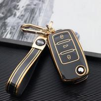 Skirta VW Golf Polo Bora Beetle Tiguan, skirta SKODA Fabia Superb, skirta SEAT Leon Toledo Altea Ibiza TPU nuotolinio rakto pakabuko dėklo dangtelis