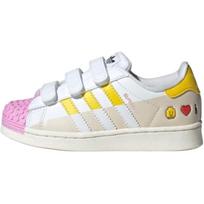 (PS) adidas originals x LEGO Superstar Velcro 'White Pink' Kids' IF2910 EU 30