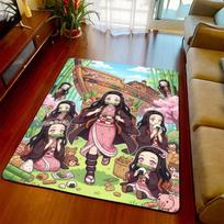 Nezuko Anime Rug Carpet Non Slip Floor Mat Soft Area Rug for Bedroom Living Room Home Decoration -QJY 60x90cm