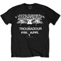 Rockoff Trade Men's Guns N' Roses Troubadour Flyer T-Shirt, Black, Large S