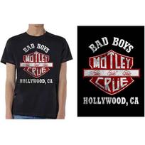 Motley Crue Men's Bad Boys Shield T-Shirt Black S
