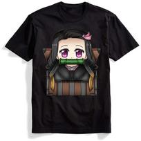Demon Slayer Kimetsu No Yaiba Anime Nezuko Kamado Manga Nezuko Tshirt Black For Men Loose T XL