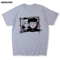 Mob Psycho 100 Men Short Sleeve Anime Manga Tee T Shirt Clothes Shigeo Kageyama L
