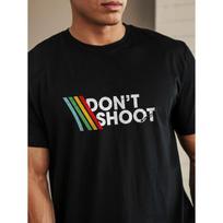 DON'T SHOOT Gaming Shirt Sarcastic Funny Retro Arcade Raiders Tee Video Game Emote Gamer Gift Distressed Vintage ARC Stripes S juoda