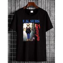Official UK Subs Tomorrow'S Band Graphic T-Shirt - Punk Music Tee with UK Subs Logo And Song Lyrics, Unisex Casual Streetwear for Men And Women, S juoda