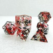 Blood Cloud Cthulhu Skull Resin Dice Set for DND RPGs