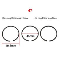 3pcs Air Compressor Piston Ring Pneumatic Parts For 42/47/48/51/52/65/90/95/100mm Cylinder Hardware  42mm