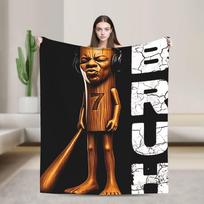 Tung Tung Sahur Plush Blanket Child  Flannel Throw Blanket For Couch Chair Super Soft Design Quality Bedspread Birthday Present 75x90cm