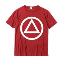 AA Logo Circle Triangle Classic Alcoholics Anonymous Symbol Tee Shirt Unisex Casual T Shirt Unisex Hot Sale Cotton T Shirts Birthday S