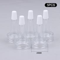 5Pcs Clear/Tea Color 13/20mm White Tip Spout Cap Ampoule Serum Lids Flared Shape Top Sealing Cap Of Penicillin Bottle Dropper