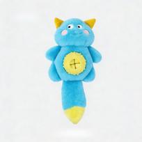 Interactive Plush Monster Dog Toy Crinkle Sound Design Food Dispensing Chewing Pet Supplies mėlyna