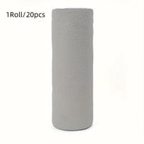 1Roll Microfiber Multi-Purpose Dishwashing Towels, Double Sided Cleaning Rags for Tableware, Practical Kitchen Accessories pilka spalva